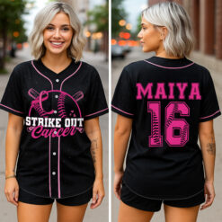 Personalized Breast Cancer Baseball Jersey NPNT5230501