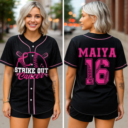 Personalized Breast Cancer Baseball Jersey NPNT5230501