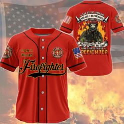 Custom Firefighter Baseball Jersey, Personalized Fire Dept Shirt with Name & Number, Firefighter Gift MQND5220504