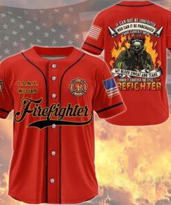 Custom Firefighter Baseball Jersey, Personalized Fire Dept Shirt with Name & Number, Firefighter Gift MQND5220504