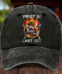 Custom Name Firefighter First In Last Out Hat THHH5260503