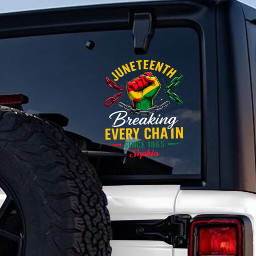Personalized Juneteenth Car Sticker UKNT5270505 - Image 4