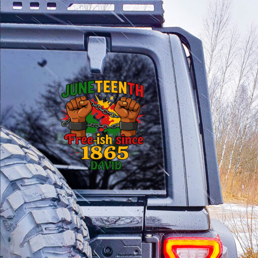 Personalized Juneteenth Car Sticker UKNT5300502 - Image 2