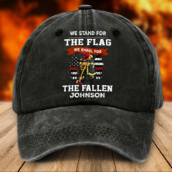 Personalized Firefighter Distressed Washed Cotton Printed Hat  MQTZ5240501