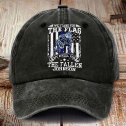 Personalized Police Distressed Washed Cotton Printed Hat MQHM5290502