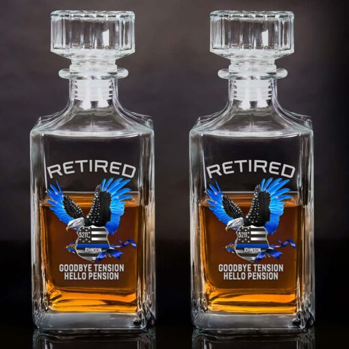 Personalized Police Distressed Washed Whiskey Bottle MQND5070507