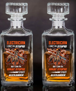 Personalized Electrician Whisky Bottle THNT5070502