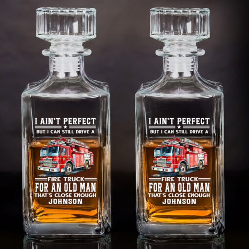 Personalized Firefighter Whiskey Bottle, Gift For Fireman, Retired Firefighter UKTO5080502 - Image 2