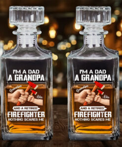 Personalized Firefighter Whiskey Bottle, Gift For Fireman, Retired Firefighter UKTO5080503
