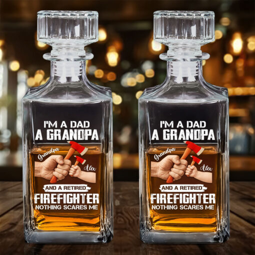 Personalized Firefighter Whiskey Bottle, Gift For Fireman, Retired Firefighter UKTO5080503