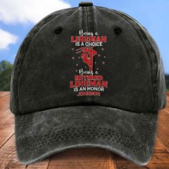 Personalized Lineman Distressed Washed Cotton Printed Hat MQND5090506