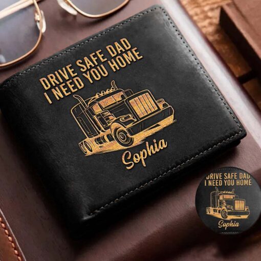 Personalized Truck Diver Leather Wallet MQND5090501