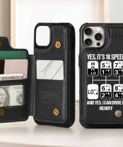 Personalized Truck Driver Leather Flip Wallet Phone Case MQHH5090504