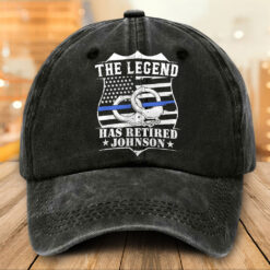 Personalized Police Distressed Washed Cotton Printed Hat MQTO5140504