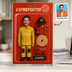Personalized Photo Face Firefighter Acrylic Block Plaque, Retired Firefighter Gift, Gift For Fireman UKHM5090505