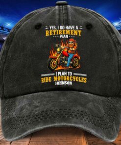 Personalized Motorcycle  Gift For Biker Distressed Washed Cotton Printed Hat UKND5120501