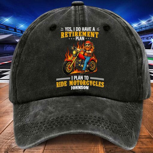 Personalized Motorcycle  Gift For Biker Distressed Washed Cotton Printed Hat UKND5120501