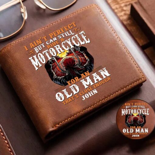 Personalized Motorcycle, Gift For Biker Leather Wallet UKND5120504 - Image 2