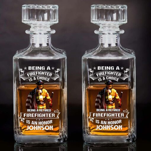 Personalized Fire Fighter Whiskey Bottle MQHM5120503