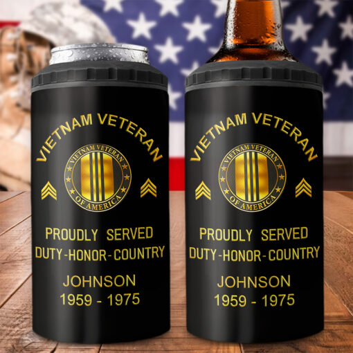 Personalized Vietnam Veteran Can Cooler Tumbler UKNT5130504