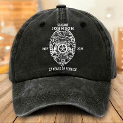 Personalized Police Distressed Washed Cotton Printed Hat MQTO5140502