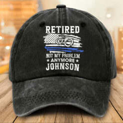 Personalized Police Distressed Washed Cotton Printed Hat MQTO5140503