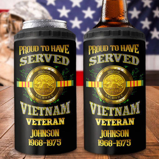 Personalized Vietnam Veteran Can Cooler Tumbler UKNT5150503