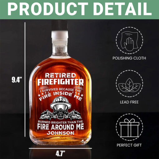 Custom Firefighter Whiskey Decanter MQTZ5210504 - Image 3