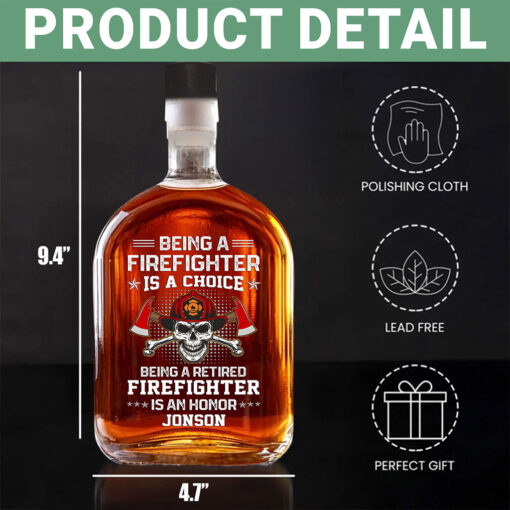 Custom Firefighter Whiskey Decanter MQTZ5210505 - Image 3