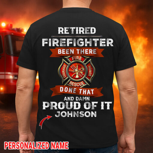 Personalized Retired Firefighter Shirt QFTZ5120503