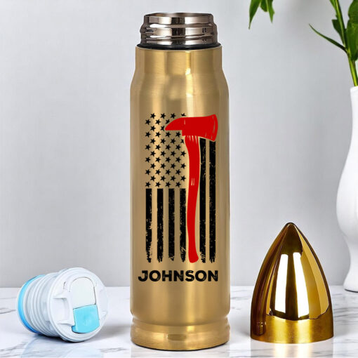Personalized Retired Firefighter Bullet Tumbler QFTZ5240502 - Image 3