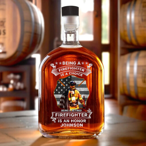 Custom Firefighter Whiskey Decanter MQTZ5210503 - Image 2