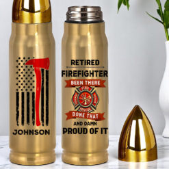 Personalized Retired Firefighter Bullet Tumbler QFTZ5240502