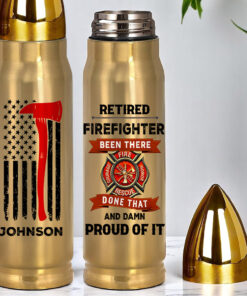 Personalized Retired Firefighter Bullet Tumbler QFTZ5240502