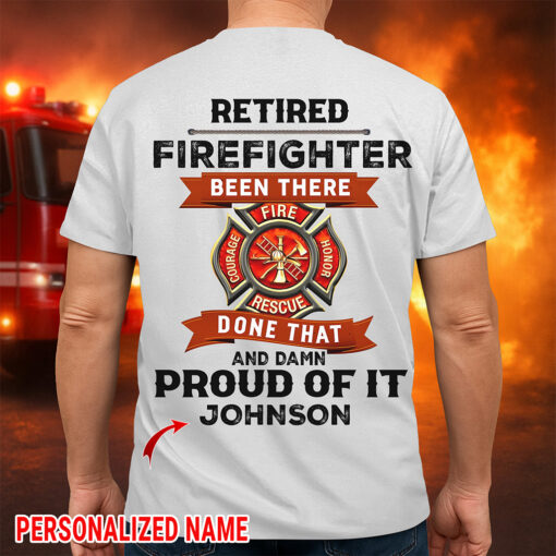 Personalized Retired Firefighter Shirt QFTZ5120503 - Image 2