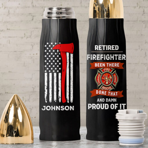 Personalized Retired Firefighter Bullet Tumbler QFTZ5240502 - Image 2