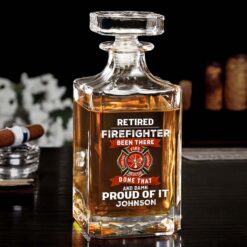 Personalized Firefighter Whiskey Bottle, Gift For Fireman, Retired Firefighter Gift UKHM5060502