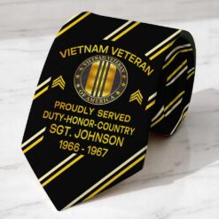 Personalized Vietnam Veteran Tie QFTD5230506