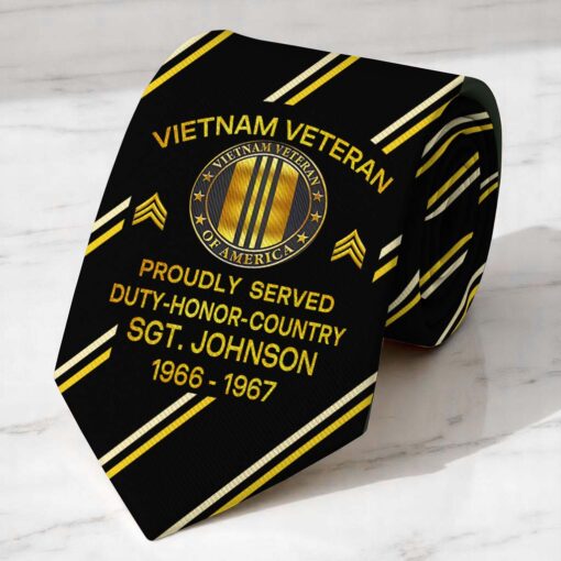 Personalized Vietnam Veteran Tie QFTD5230506