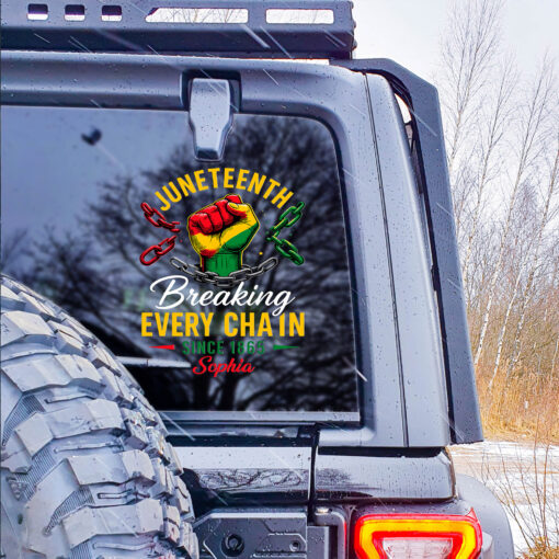 Personalized Juneteenth Car Sticker UKNT5270505 - Image 2
