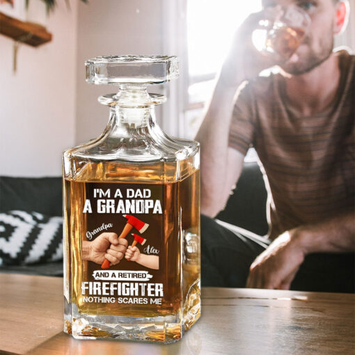 Personalized Firefighter Whiskey Bottle, Gift For Fireman, Retired Firefighter UKTO5080503 - Image 4
