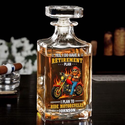 Personalized Motorcycle Whiskey Bottle, Gift For Biker UKND5120502 - Image 2