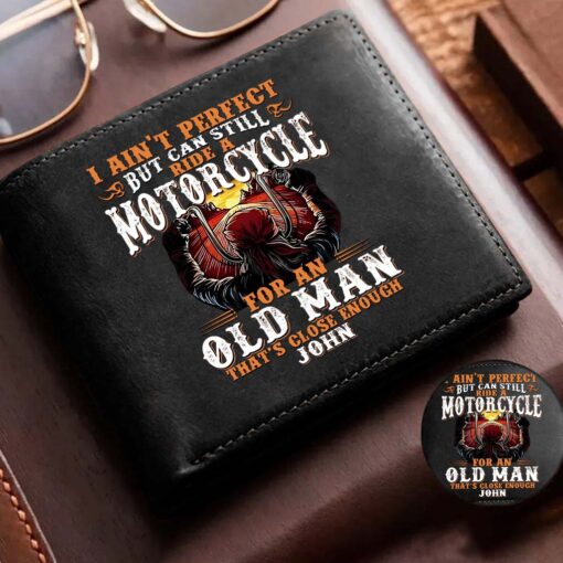 Personalized Motorcycle, Gift For Biker Leather Wallet UKND5120504