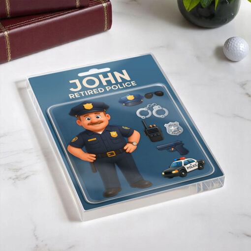 Custom Photo 3D cartoon Police Retirement Card Acrylic Block THPY5140504 - Image 3