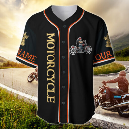 Personalized Motorcycle Baseball Jersey, Gift For Biker UKHH5160502 - Image 2
