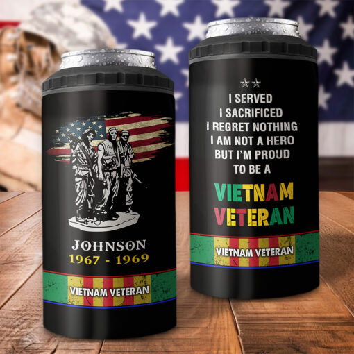 Personalized Vietnam Veteran Can Cooler Tumbler UKNT5130503 - Image 2