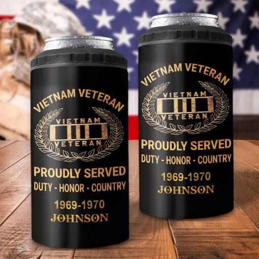 Personalized Vietnam Veteran Can Cooler Tumbler UKNT5130505 - Image 2