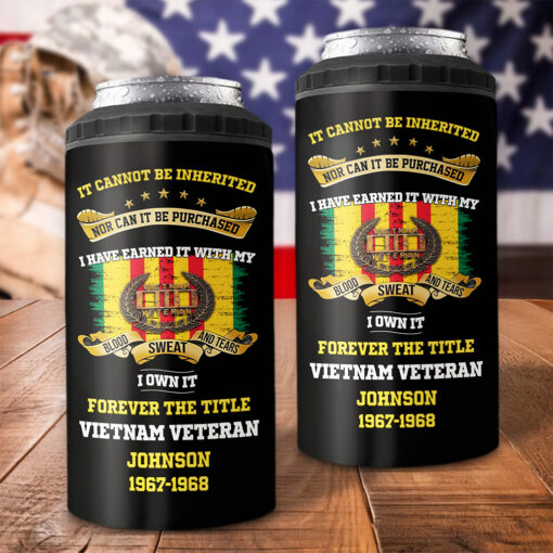 Personalized Vietnam Veteran Can Cooler Tumbler UKNT5150502 - Image 2