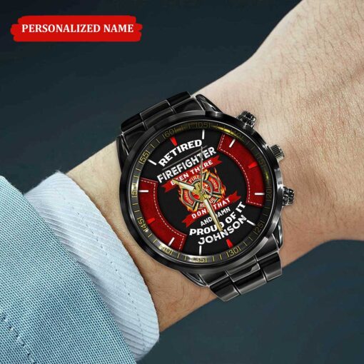 Personalized Retired Firefighter Watch QFTZ5120502 - Image 3