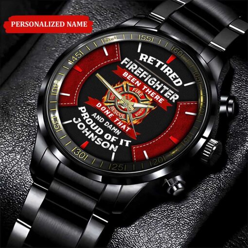 Personalized Retired Firefighter Watch QFTZ5120502 - Image 2